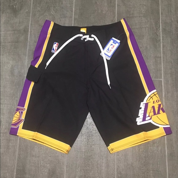 lakers swim trunks